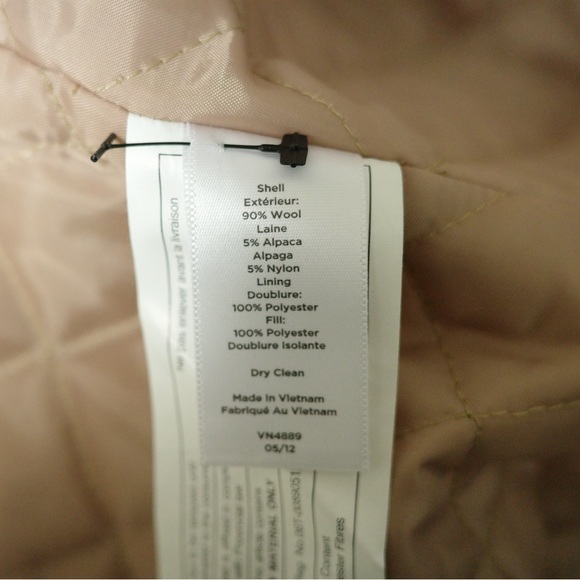 TALBOTS Wool Pea Coat Camel Brown Size US 6 - Picture 6 of 6